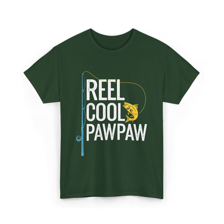 Reel Cool Pawpaw Fishing T-Shirt - Forest Green