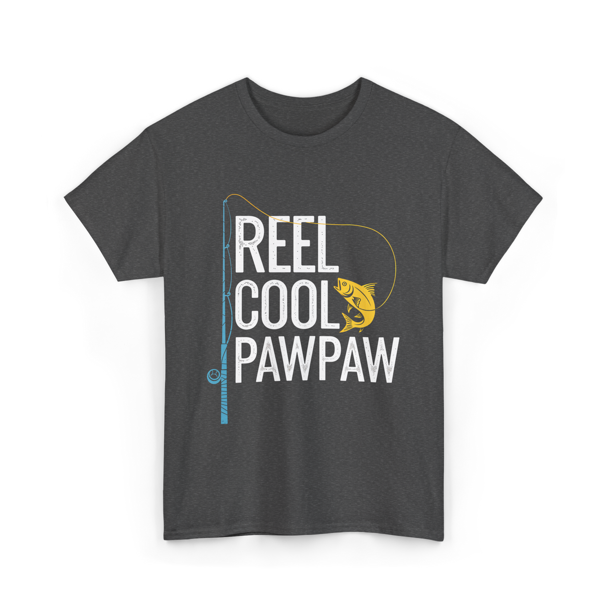 Reel Cool Pawpaw Fishing T-Shirt - Dark Heather