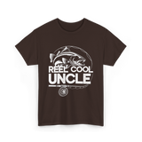 Reel Cool Uncle Fishing Uncle T-Shirt - Dark Chocolate