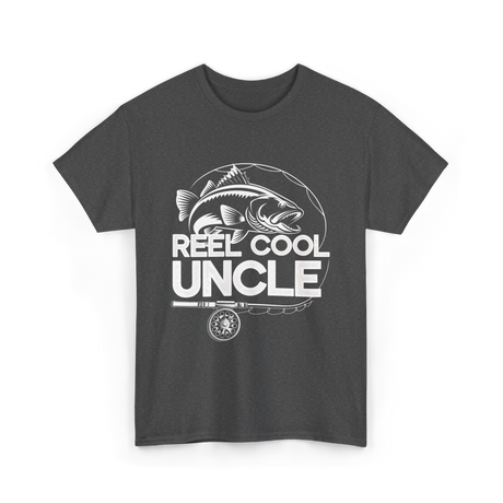 Reel Cool Uncle Fishing Uncle T-Shirt - Dark Heather