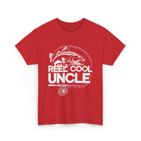 Reel Cool Uncle Fishing Uncle T-Shirt - Red