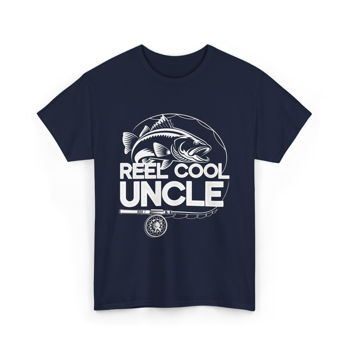 Reel Cool Uncle Fishing Uncle T-Shirt - Navy