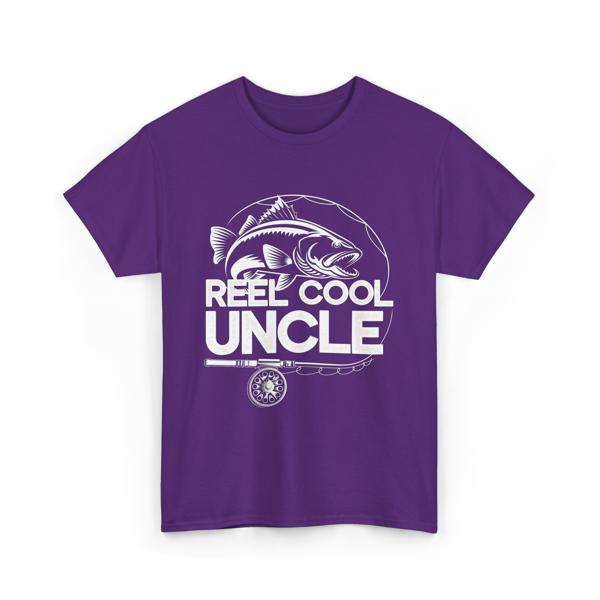 Reel Cool Uncle Fishing Uncle T-Shirt - Purple