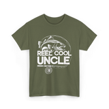 Reel Cool Uncle Fishing Uncle T-Shirt - Military Green