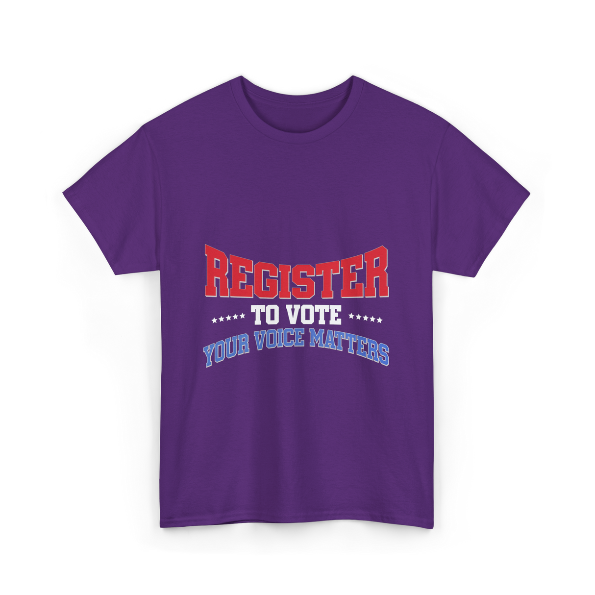 Register to Vote Political Voice T-Shirt - Purple