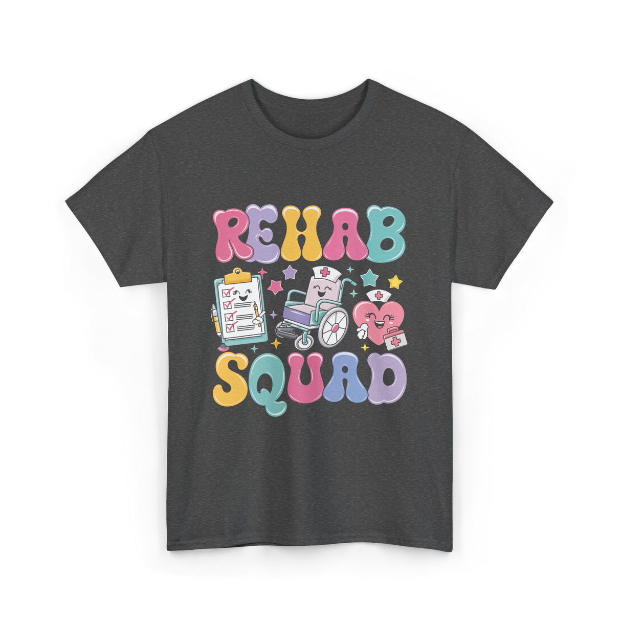 Rehab Squad Rehabilitation Team T-Shirt - Dark Heather