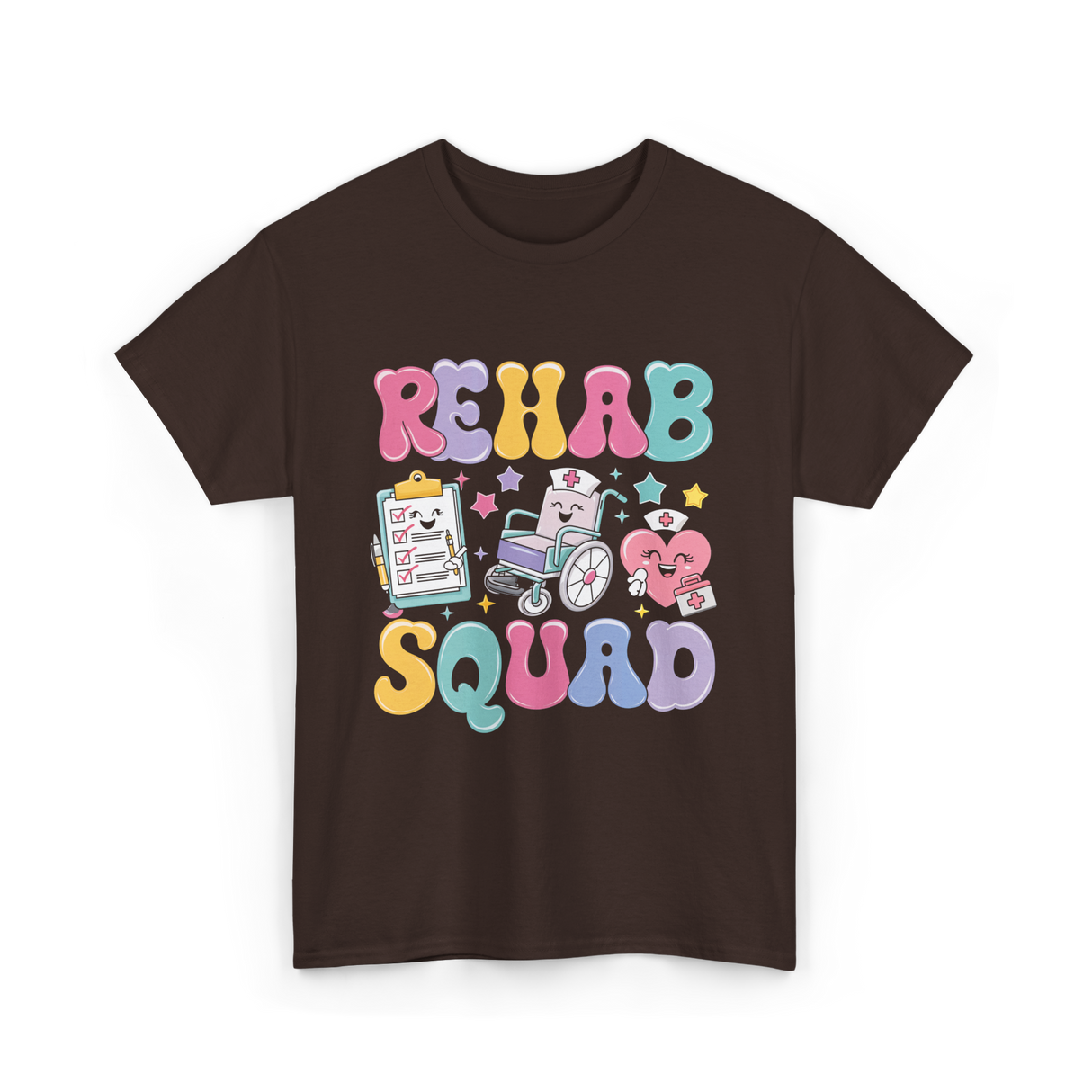 Rehab Squad Rehabilitation Team T-Shirt - Dark Chocolate