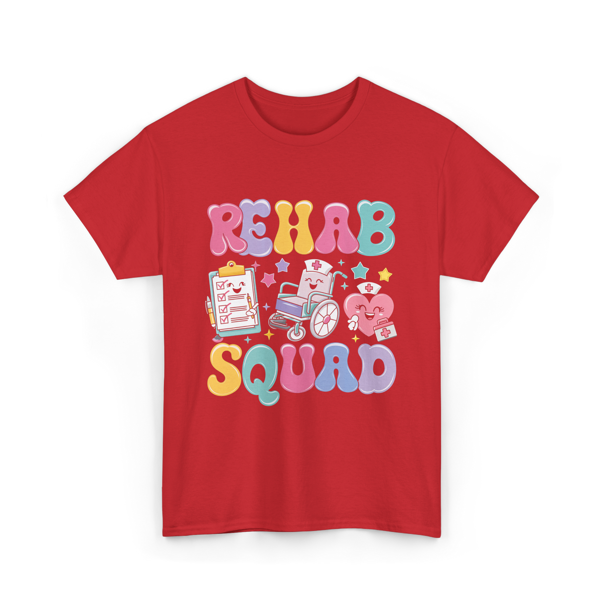 Rehab Squad Rehabilitation Team T-Shirt - Red