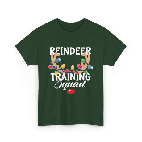 Reindeer Training Squad Reindeer T-Shirt - Forest Green