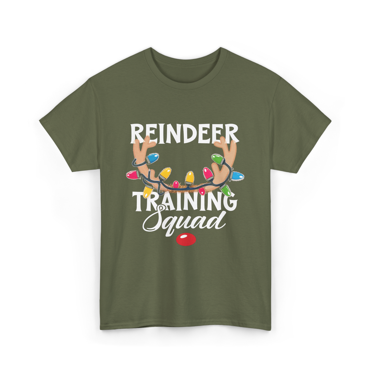 Reindeer Training Squad Reindeer T-Shirt - Military Green