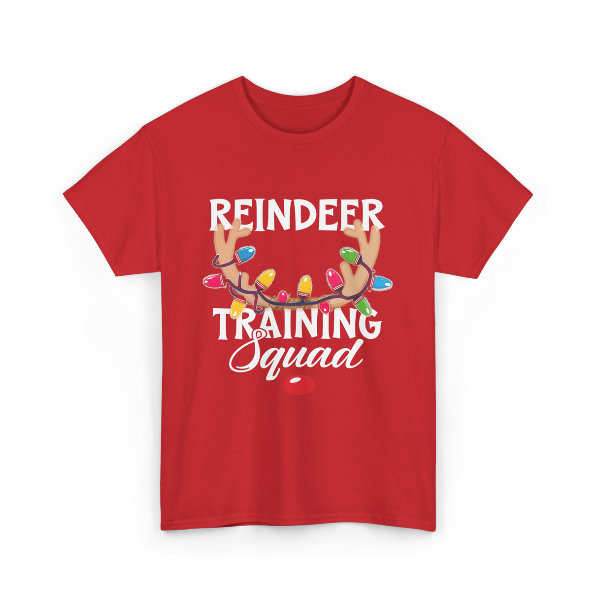 Reindeer Training Squad Reindeer T-Shirt - Red