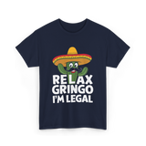 Relax Gringo I'm Legal Cactus T-Shirt - Navy