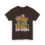 Relax Gringo I'm Legal Cactus T-Shirt - Dark Chocolate