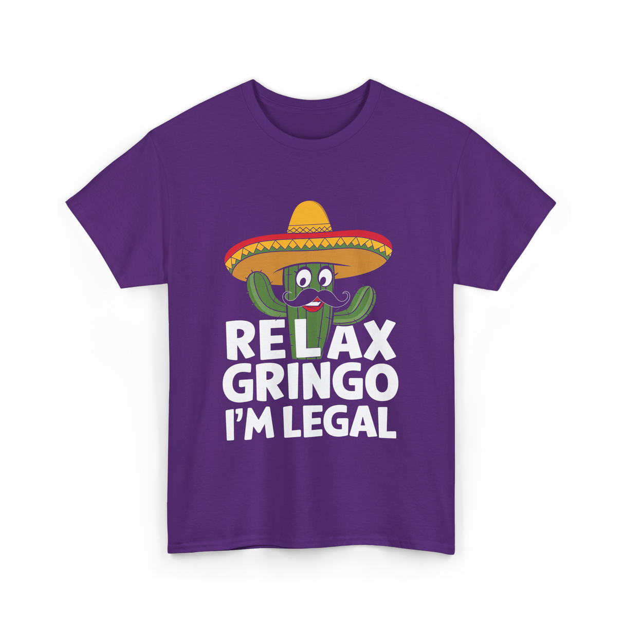 Relax Gringo I'm Legal Cactus T-Shirt - Purple