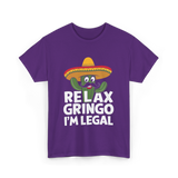 Relax Gringo I'm Legal Cactus T-Shirt - Purple