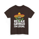 Relax Gringo I'm Legal Cactus T-Shirt - Dark Chocolate