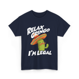 Relax Gringo I'm Legal Cactus T-Shirt - Navy