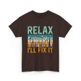 Relax I'll Fix It Tools T-Shirt - Dark Chocolate