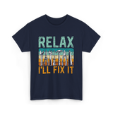 Relax I'll Fix It Tools T-Shirt - Navy