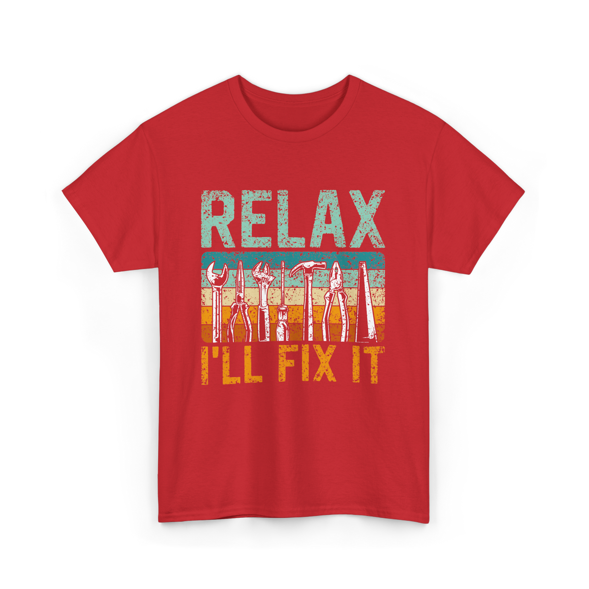 Relax I'll Fix It Tools T-Shirt - Red