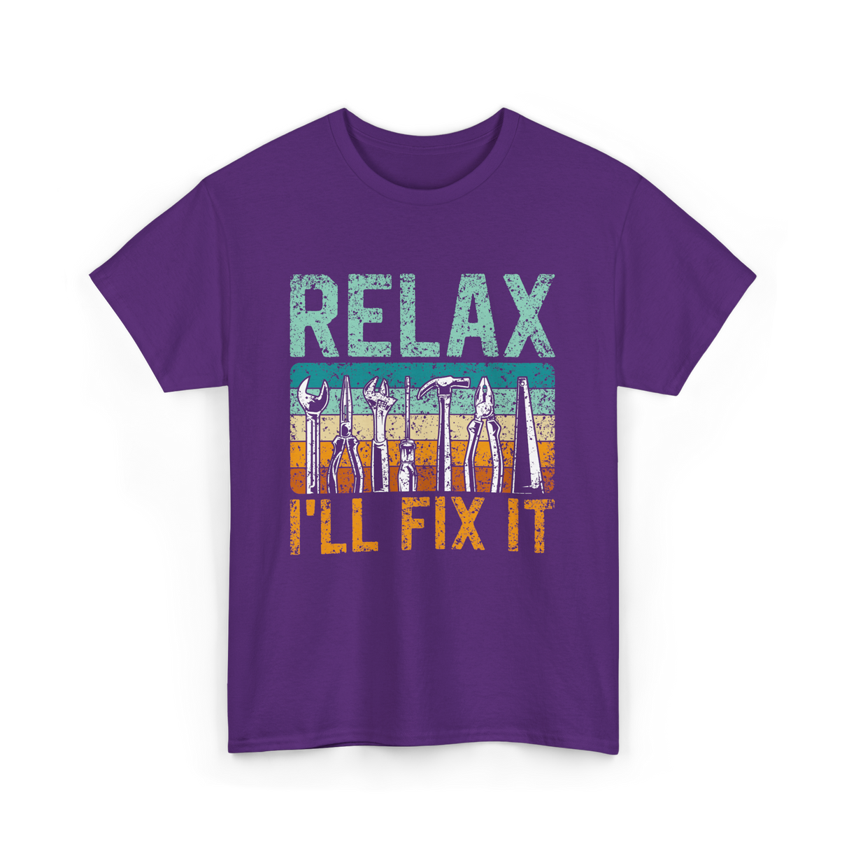 Relax I'll Fix It Tools T-Shirt - Purple