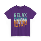 Relax I'll Fix It Tools T-Shirt - Purple