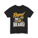 Respect The Beard Bearded Dragon T-Shirt - Black