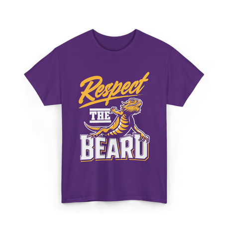 Respect The Beard Bearded Dragon T-Shirt - Purple