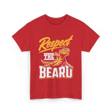 Respect The Beard Bearded Dragon T-Shirt - Red