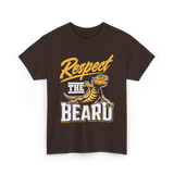 Respect The Beard Bearded Dragon T-Shirt - Dark Chocolate