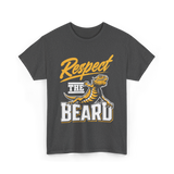 Respect The Beard Bearded Dragon T-Shirt - Dark Heather