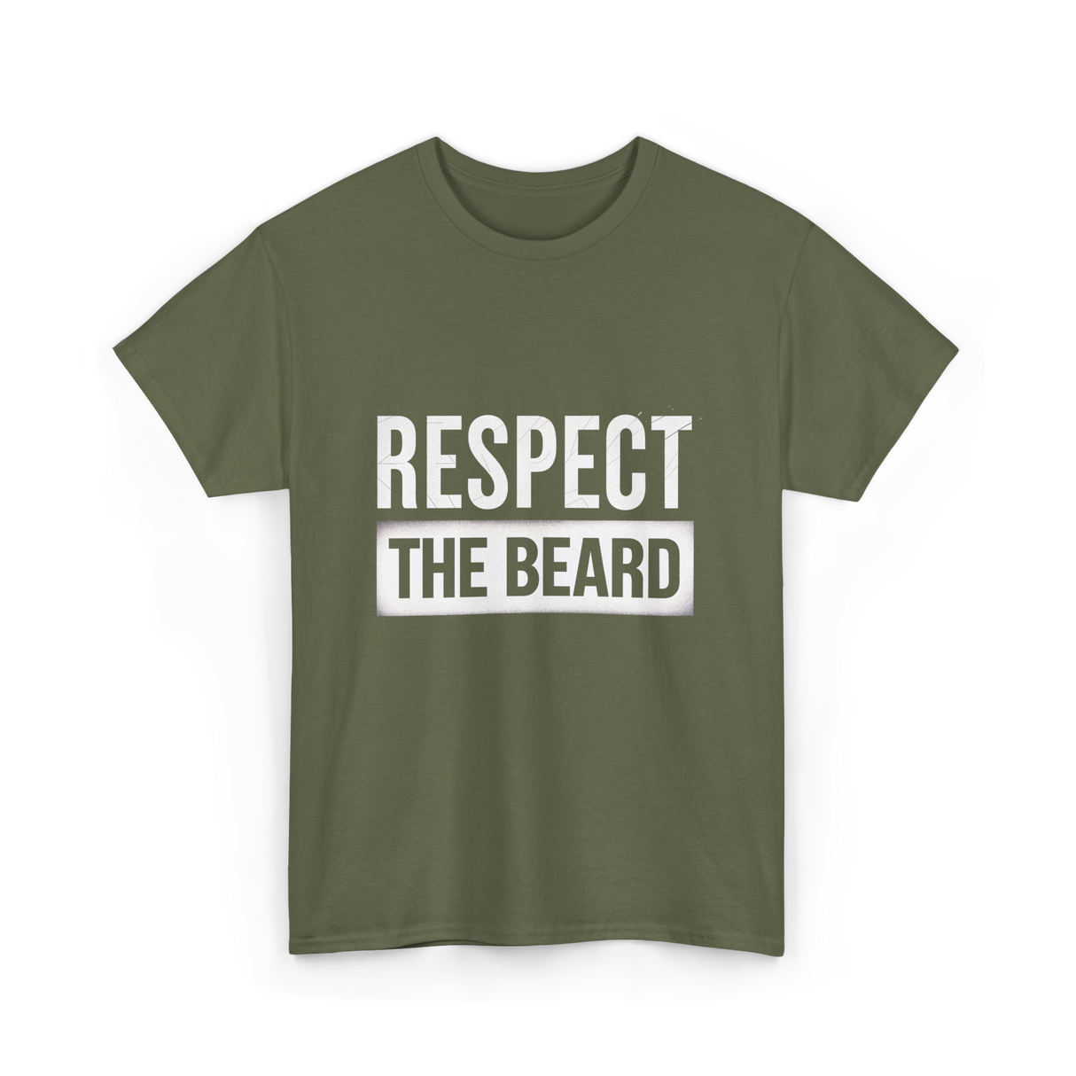 Respect The Beard T-Shirt - Military Green