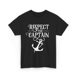 Respect The Captain Nautical Sailing T-Shirt - Black