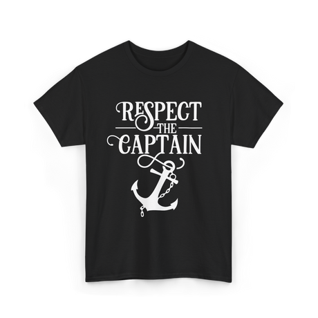 Respect The Captain Nautical Sailing T-Shirt - Black