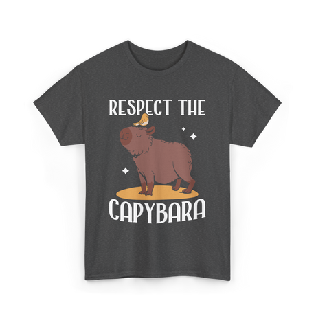 Respect The Capybara T-Shirt - Dark Heather