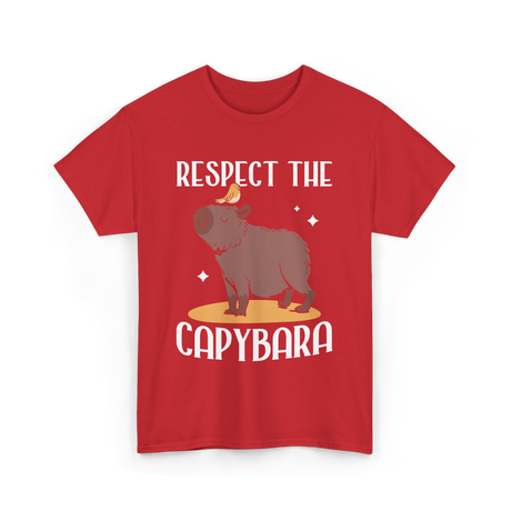 Respect The Capybara T-Shirt - Red