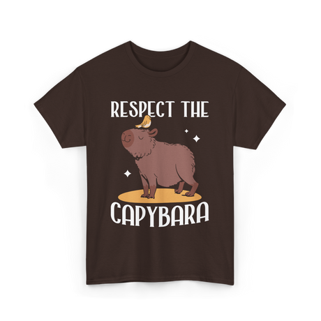 Respect The Capybara T-Shirt - Dark Chocolate