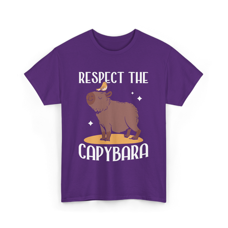 Respect The Capybara T-Shirt - Purple