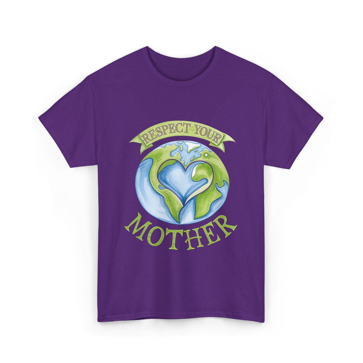 Respect Your Mother Earth Day T-Shirt - Purple