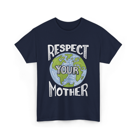 Respect Your Mother Planet T-Shirt - Navy