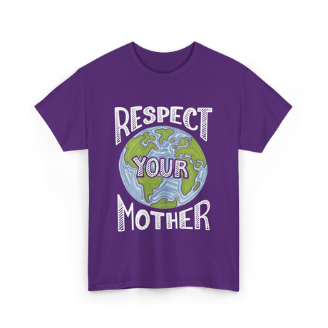 Respect Your Mother Planet T-Shirt - Purple