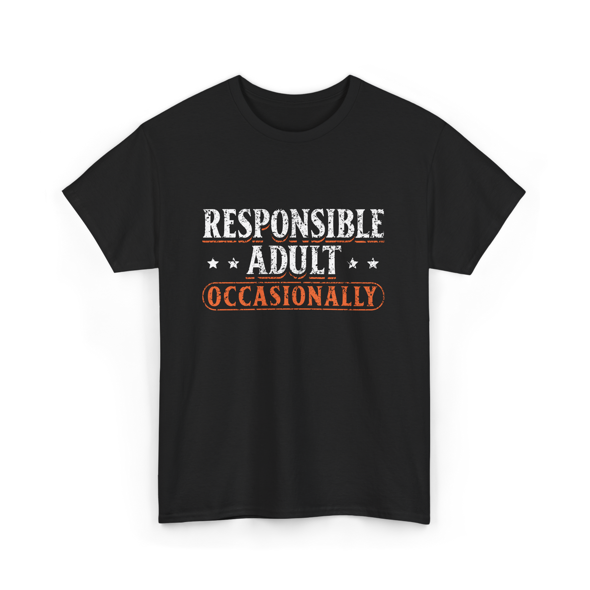 Responsible Adult Occasionally Adult T-Shirt - Black