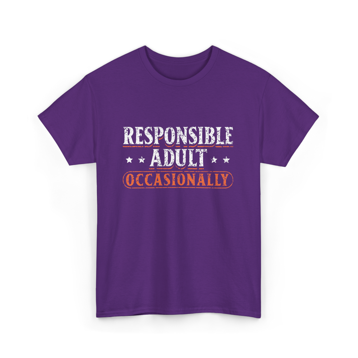 Responsible Adult Occasionally Adult T-Shirt - Purple