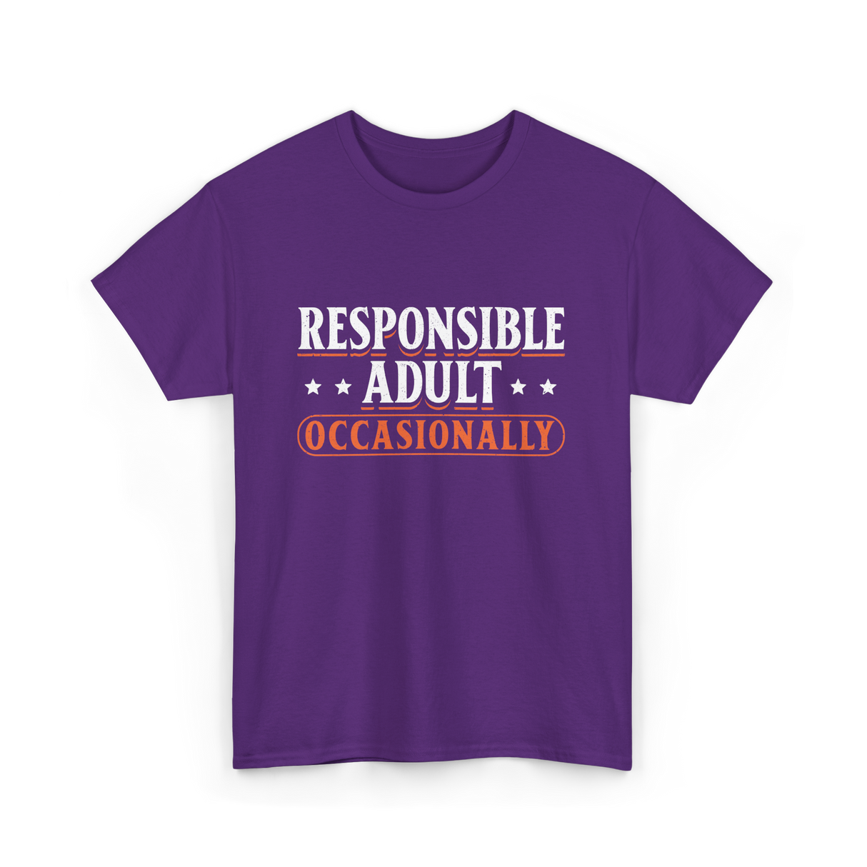 Responsible Adult Occasionally Adult T-Shirt - Purple