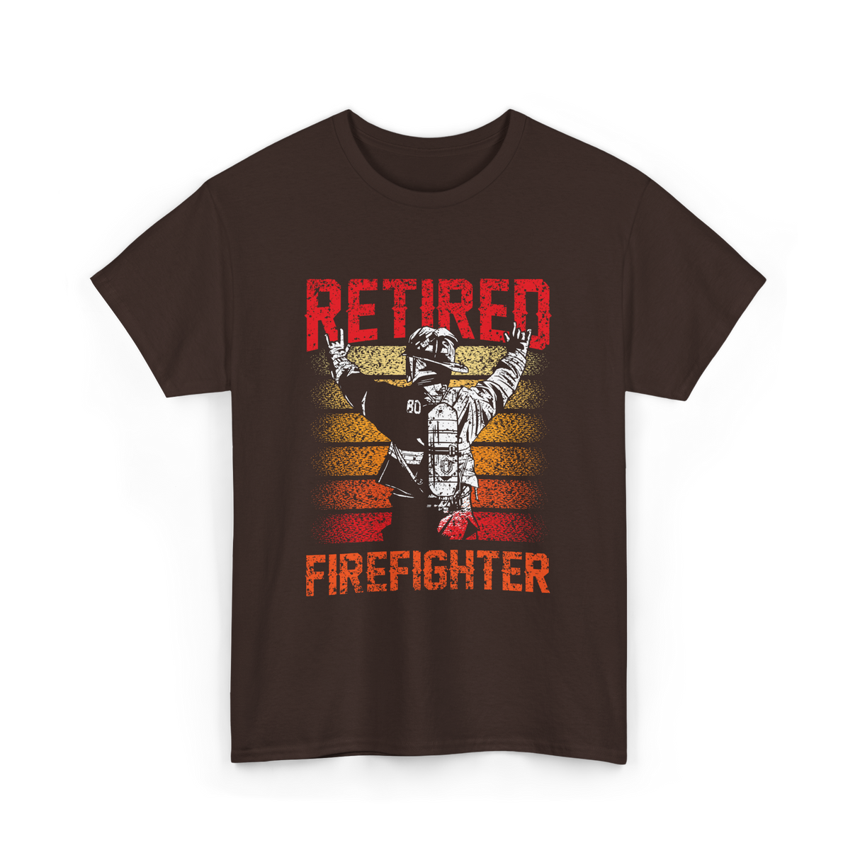 Retired Firefighter Firefighter Retirement T-Shirt - Dark Chocolate