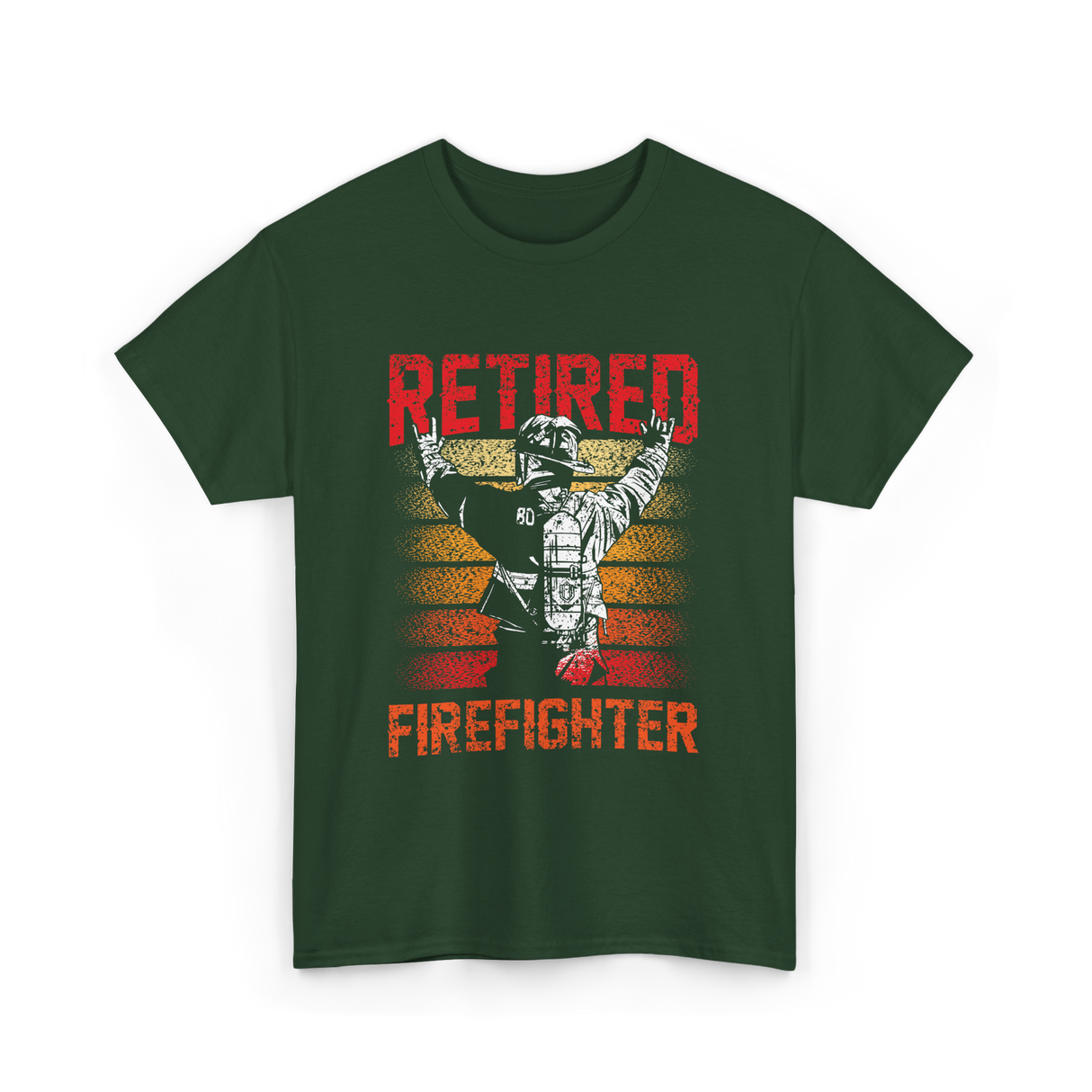 Retired Firefighter Firefighter Retirement T-Shirt - Forest Green