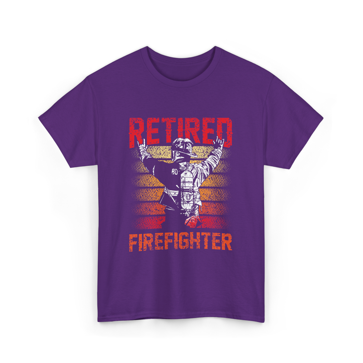 Retired Firefighter Firefighter Retirement T-Shirt - Purple