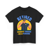 Retired Goodbye Tension Police T-Shirt - Black