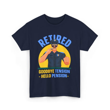 Retired Goodbye Tension Police T-Shirt - Navy