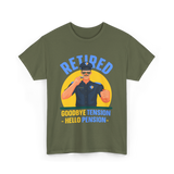 Retired Goodbye Tension Police T-Shirt - Military Green